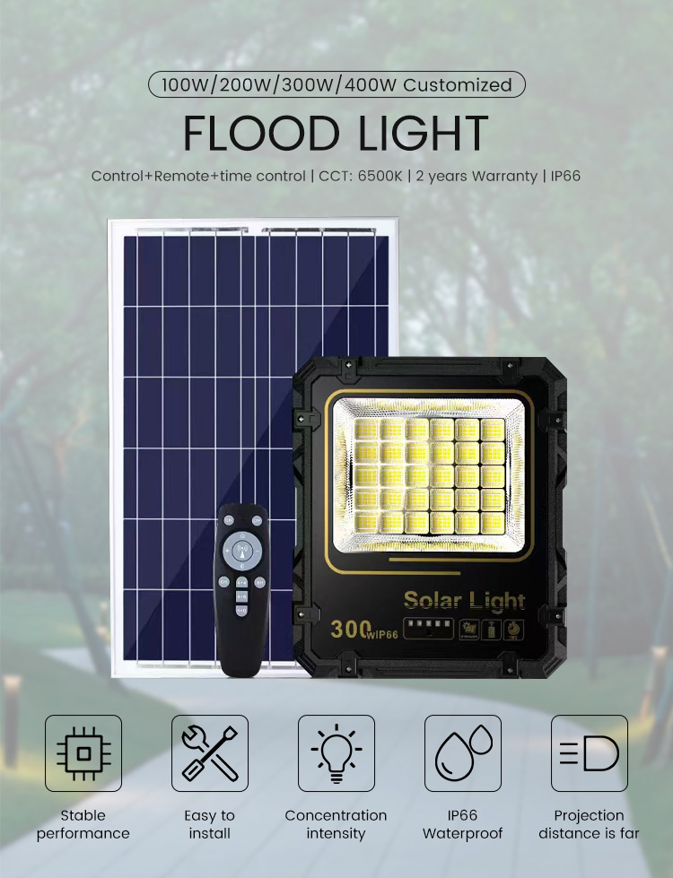 Solar Flood Light Remote