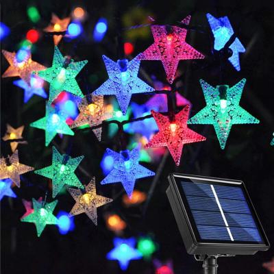 Solar Star String Lights 21Ft 30LED Twinkle Fairy Lights Home Garden Decor