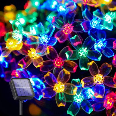 20/30/50 LED 4/5/7M 8 Modes Outdoor Cherry Blossoms Solar String Light