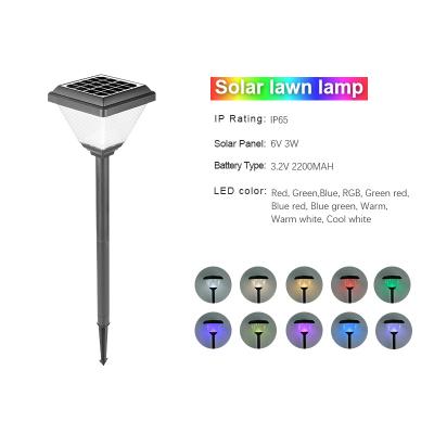 2022 RGB Outdoor lighting Waterproof Led Solar Pathway Lights For Yard Walkway Garden