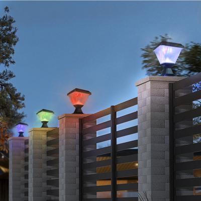 2022 Landscape Fence Waterproof IP65 Outdoor Post Lighting Garden Led Gate Solar Pillar Light