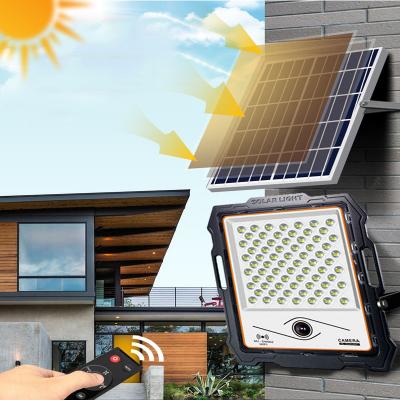 China Suppliers Solar Flood Light Outdoor with CCTV Security Camera Solar Lamp Wireless WiFi Monitering by Phone Control