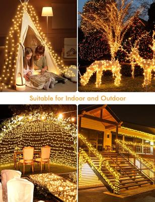 Factory Outdoor String Lights Waterproof Christmas Tree Lights 8 Modes LED Christmas Lights