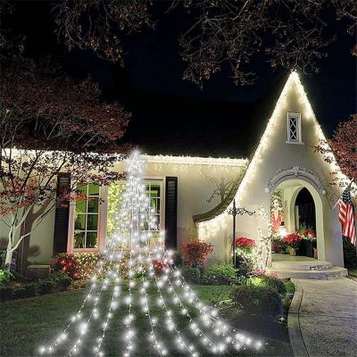 LED Waterfall Curtain Icicle String Light Wedding Party Garden Christmas Tree Topper Star Fairy Light