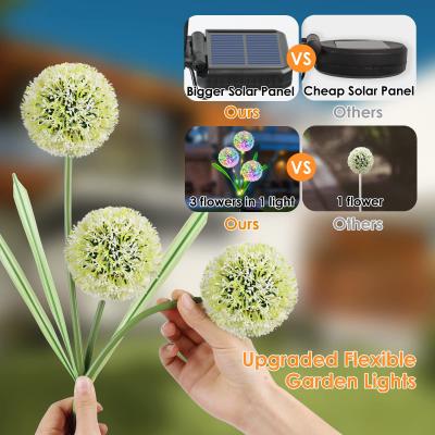 OEM Solar Flowers Outdoor Solar Lawn Lamp Waterproof Auto dandelion solar garden lights LED Lamp