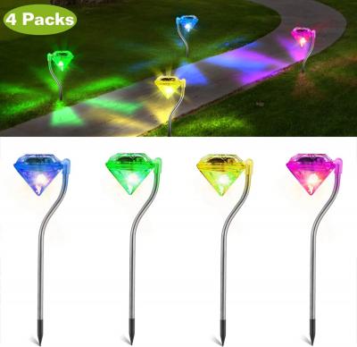 Outdoor Decoration 7 Colors LED Diamond Solar Lights